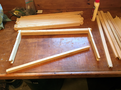 Assembling hive frames