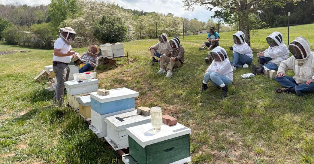 HCBA Education Coordinator - Allen Blanton Preparing new Beekeepers for their NCSBA Certification tests.